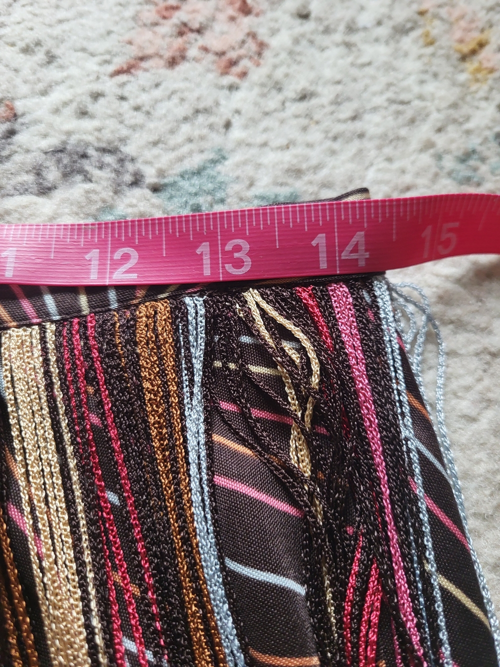 Rare Vintage Y2k 90s 100% Silk Shell Missoni Tassle Midi Skirt - Picture 7 of 10
